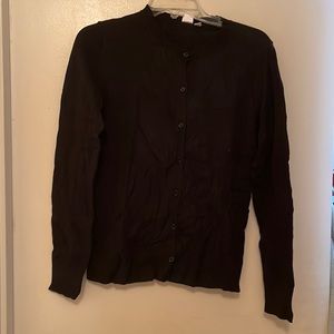 Womens black button down cardigan